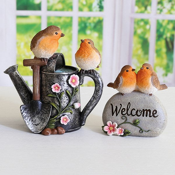 STRAITS Robin Watering Can Figurine 14cm