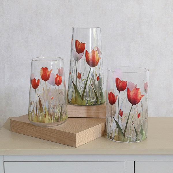 STRAITS Tulip Glass Vase 25cm