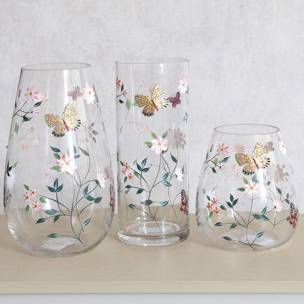 STRAITS Floral Butterfly Oval Vase 25cm