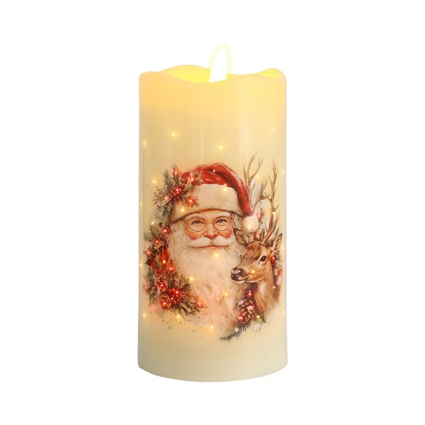 STRAITS Santa LED Candle 7.5x15cm