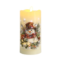 STRAITS Snowman LED Candle 7.5x15cm
