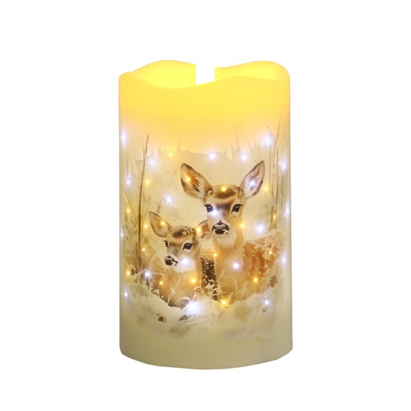 STRAITS Deer LED Candle 7.5x15cm