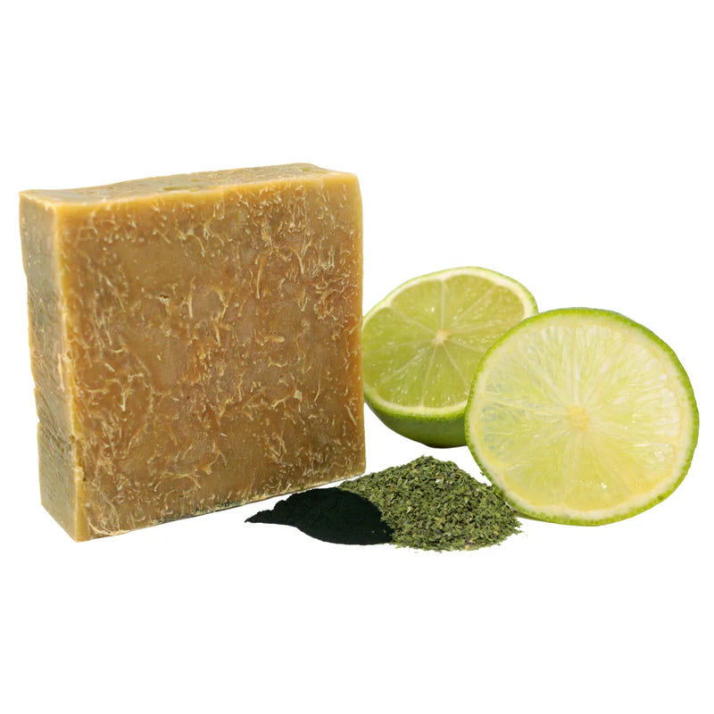 DONEGAL NATURAL SOAP Lime & Spirulina Loofah Natural Soap 140g