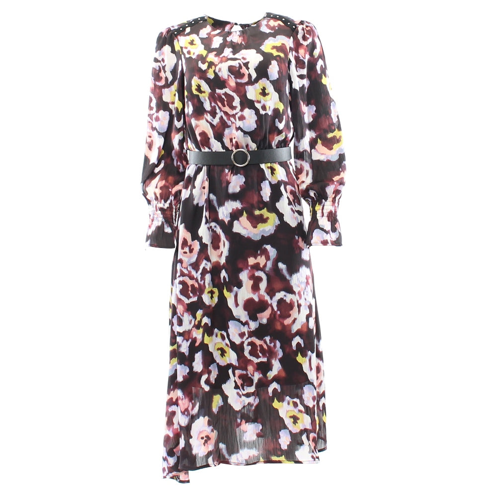 RANT & RAVE Ella Floral Long Sleeve Dress - Black