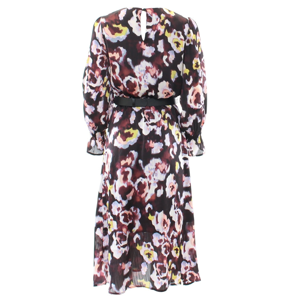 RANT & RAVE Ella Floral Long Sleeve Dress - Black