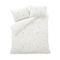 BIANCA Vintage Rosebud Lace 100% Cotton Duvet Set - Cream