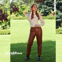 RANT & RAVE : Lina Faux Leather Pants - Tan