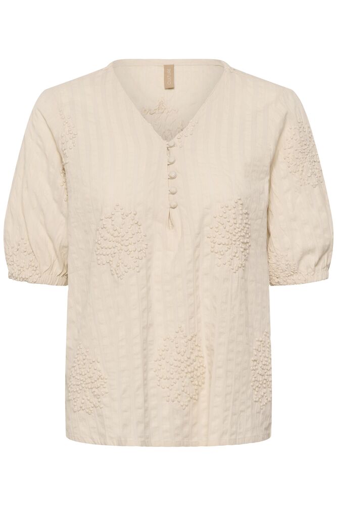 CULTURE Lelau Textured Blouse - Natural