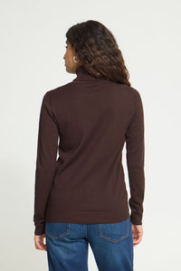 ICHI Luls Turtleneck Jumper - Brown