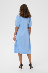 CULTURE Antoinette Short Sleeve Dress- Blue
