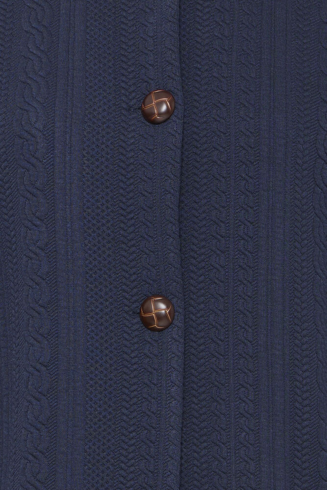 ICHI Kate Cable Jacket - Navy