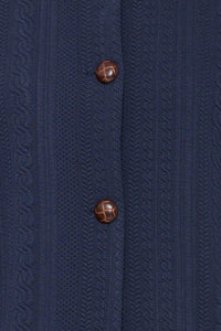 ICHI Kate Cable Jacket - Navy