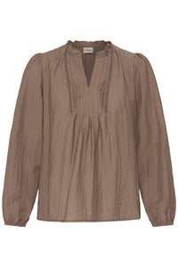 FRANSA Gida Blouse - Driftwood