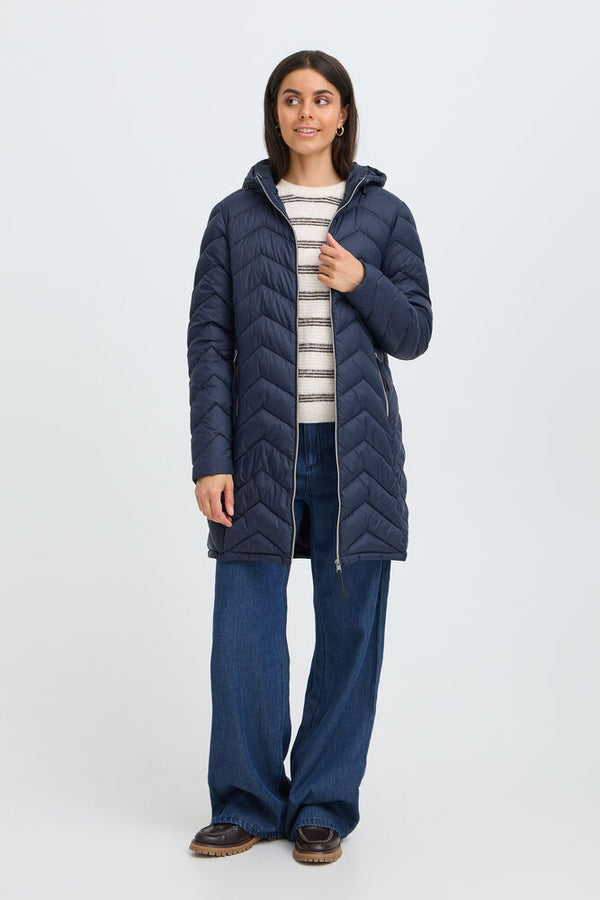 FRANSA Bapadding Quilted Jacket - Navy
