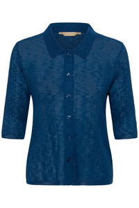 CULTURE Augustine Short Sleeve Polo- True Navy