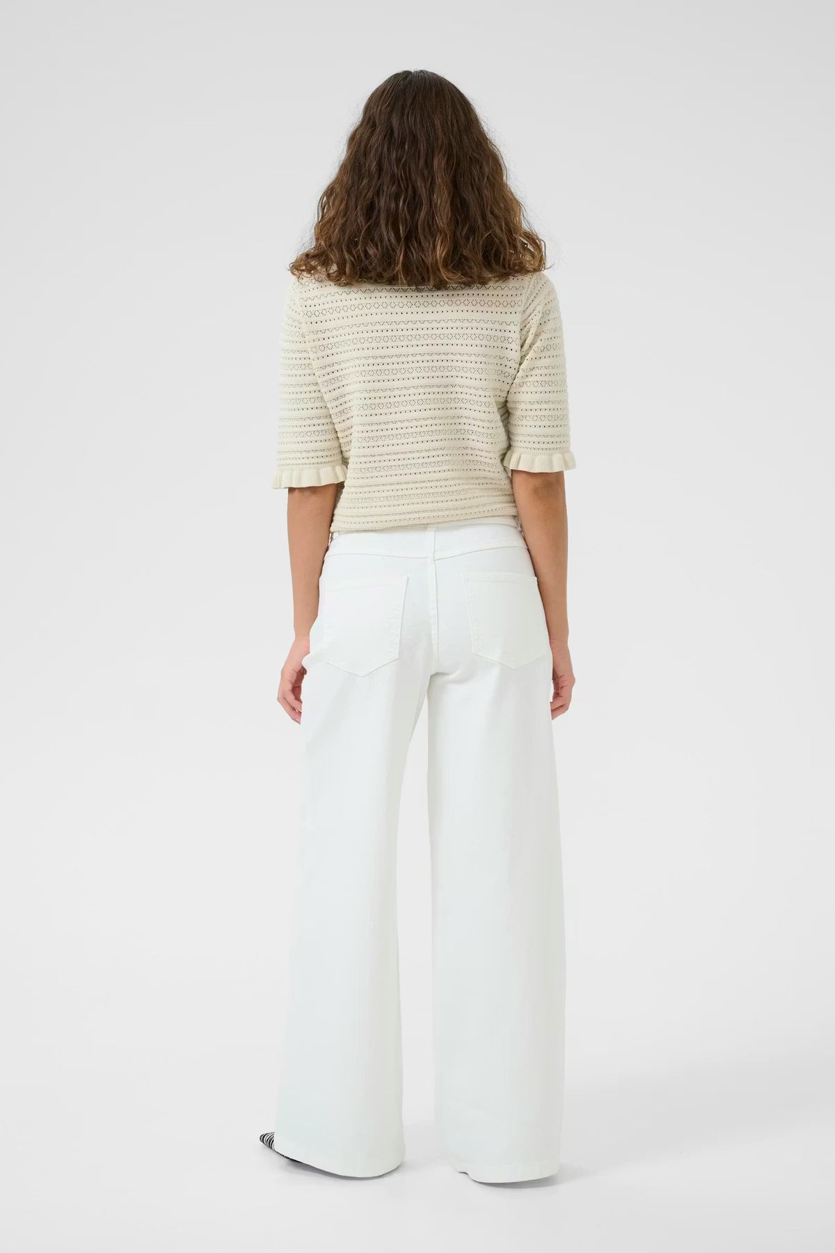 CULTURE Tali Ami Wide Leg Jeans - White