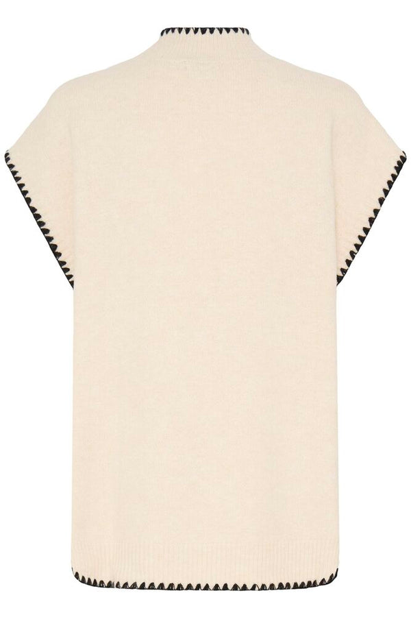 ICHI Sleeveless Jumper - Cream