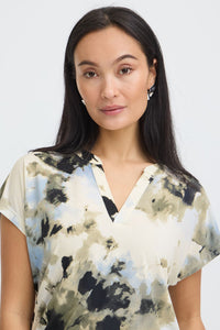 FRANSA Seen V-Neck T-Shirt - Khaki