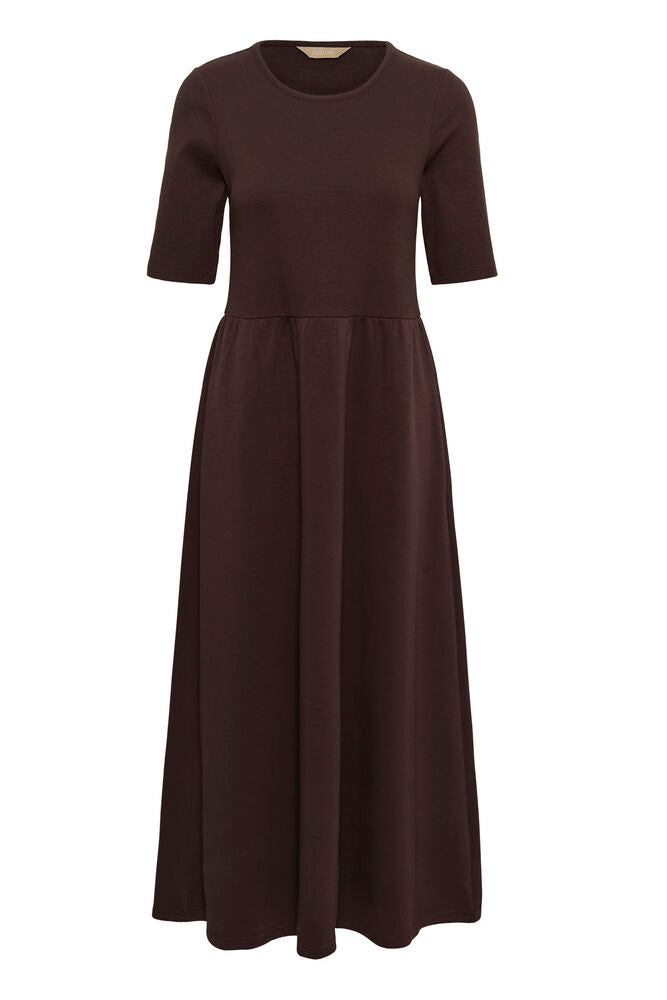 CULTURE Hilde Chabrina Rib Dress - Brown