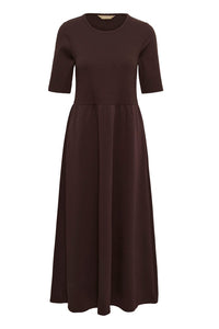 CULTURE Hilde Chabrina Rib Dress - Brown