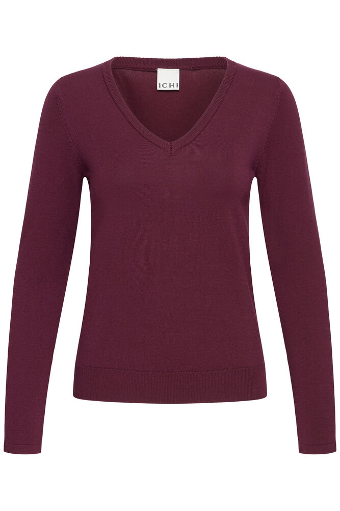 ICHI Luls V-Neck - Burgundy