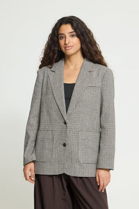 ICHI Lubana Blazer - Grey Check
