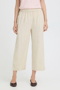FRANSA Jett Wide Leg Culotte Pants - Stone