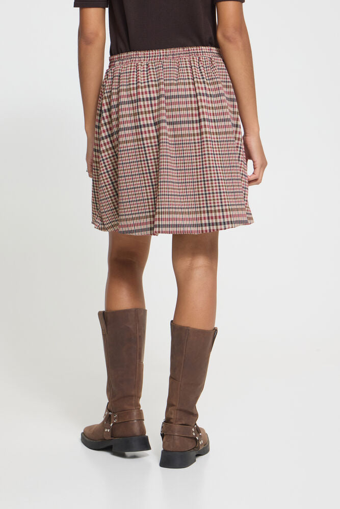 ICHI Kate Check Short Skirt