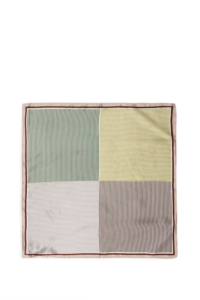 ICHI Eda Silk Scarf - Coffee Bean
