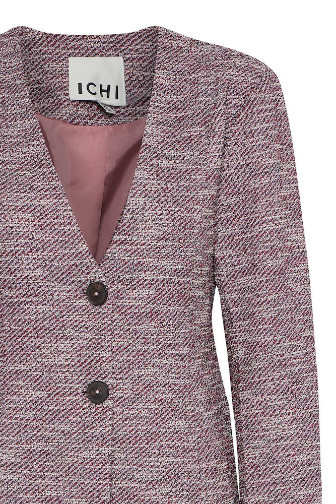 ICHI Ruti Checle Blazer - Pink Berry