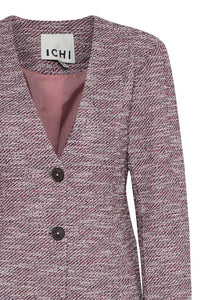 ICHI Ruti Checle Blazer - Pink Berry