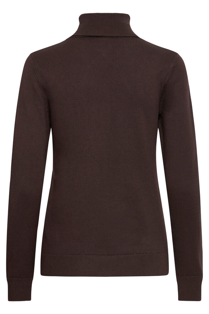 ICHI Luls Turtleneck Jumper - Brown