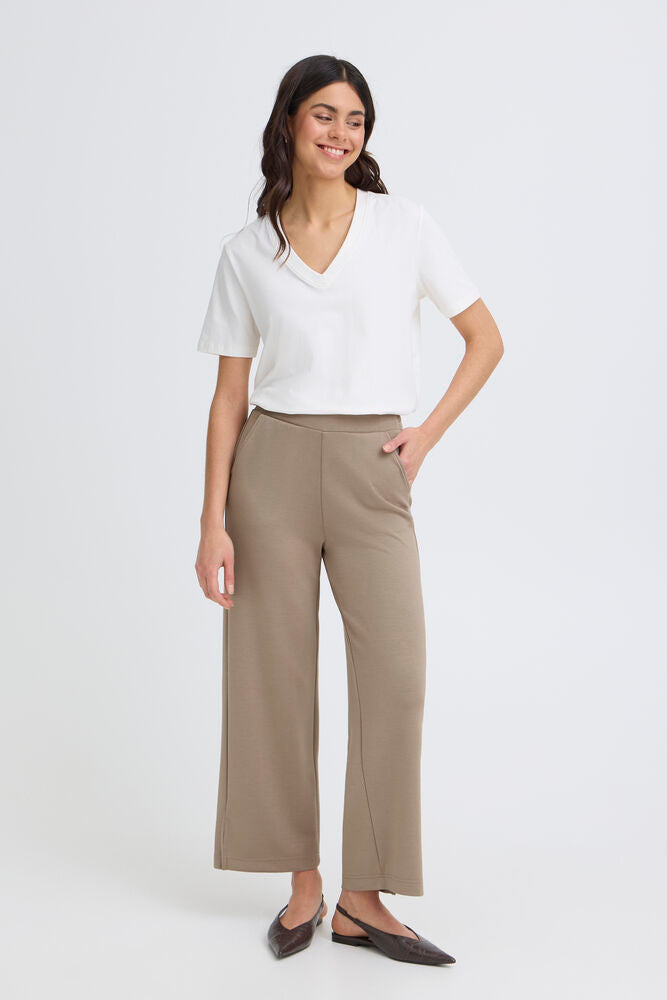 FRANSA Aurora Wide Leg Trousers - Brown