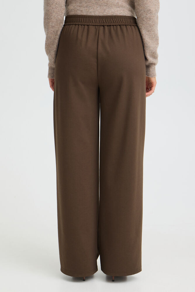 FRANSA Wide Leg Trouser - Brown