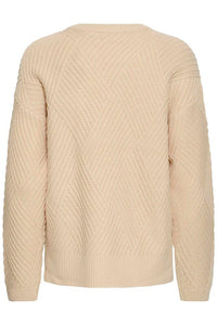 FRANSA Crew Neck Jumper - Tan