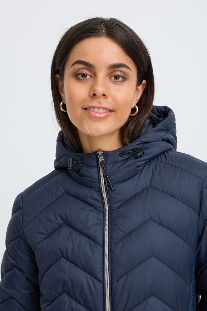 FRANSA Bapadding Quilted Jacket - Navy