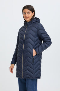 FRANSA Bapadding Quilted Jacket - Navy