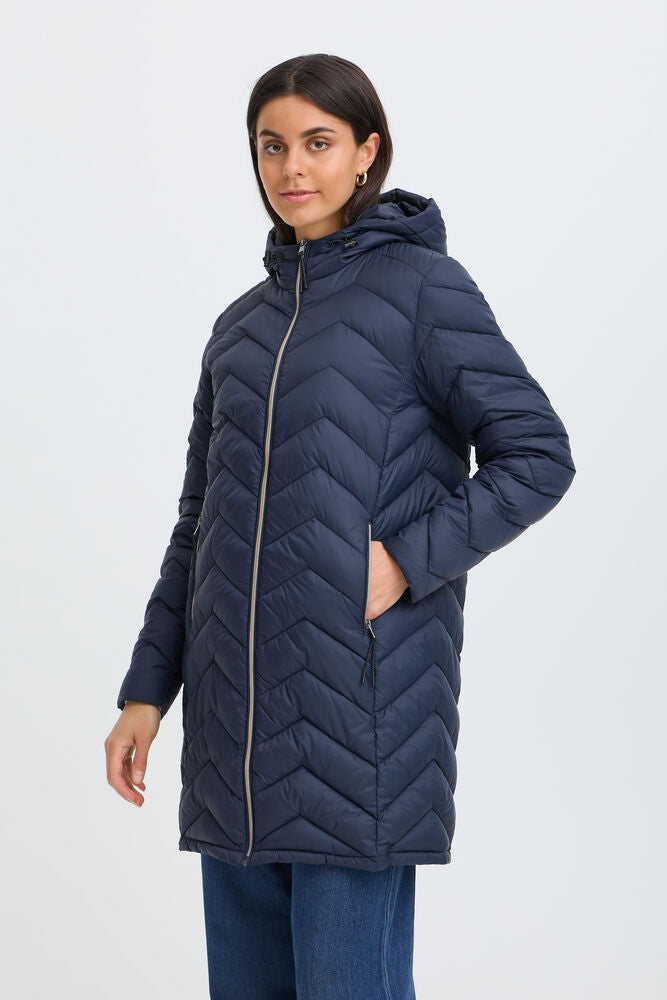 FRANSA Bapadding Quilted Jacket - Navy