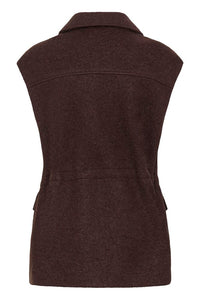 ICHI Stipa Waistcoat - Brown