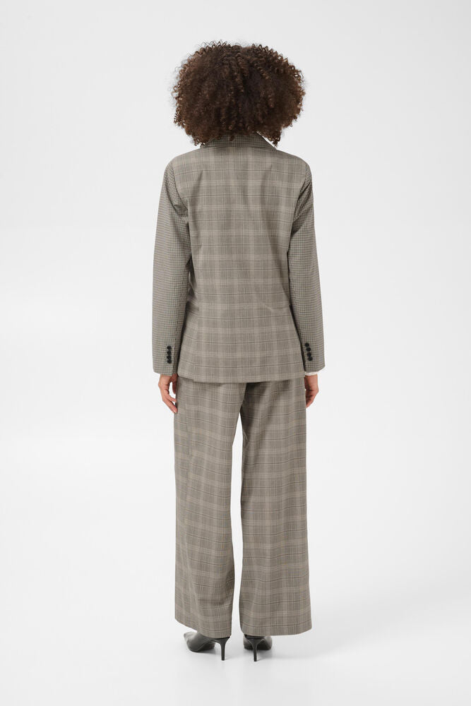 CULTURE Celena Check Blazer - Grey