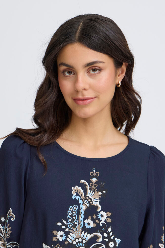 FRANSA Adara Blouse - Navy