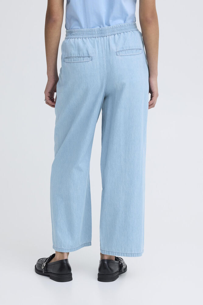 ICHI Barcy Carrot Leg Pants - Light Blue
