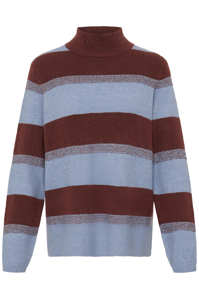 ICHI Edeen Long Sleeve Jumper - Brown Stripe