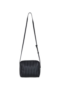 FRANSA Braida Woven Crossbody Bag - Black