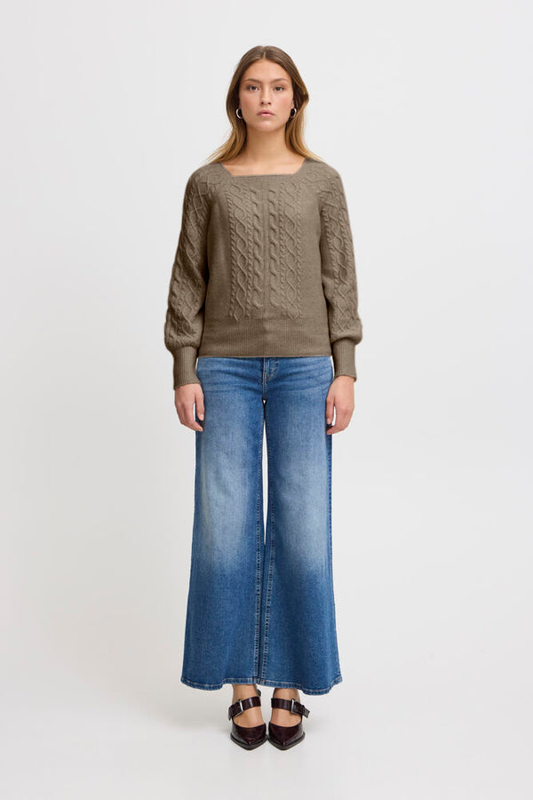 ICHI Liyanna Jumper - Taupe