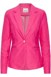 ICHI Kate Denim Blazer - Light Blue
