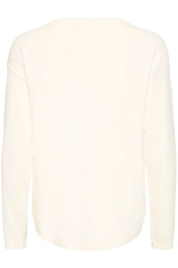 FRANSA Zubasic Round Neck Jumper - Cream