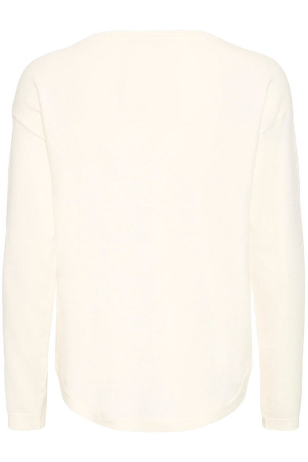 FRANSA Zubasic Round Neck Jumper - Cream