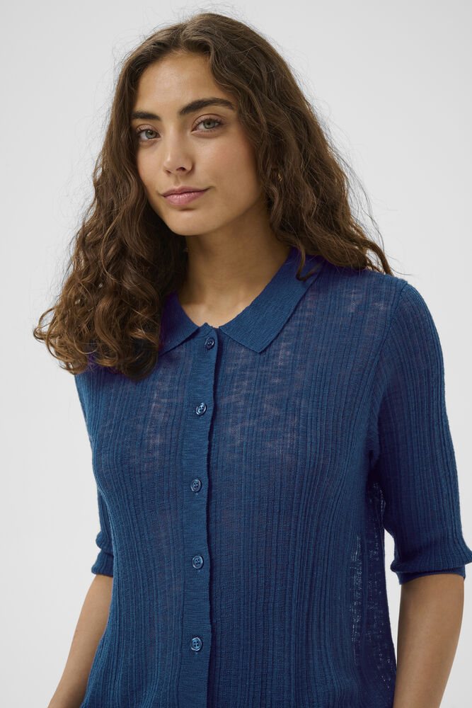 CULTURE Augustine Short Sleeve Polo- True Navy