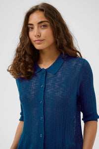 CULTURE Augustine Short Sleeve Polo- True Navy